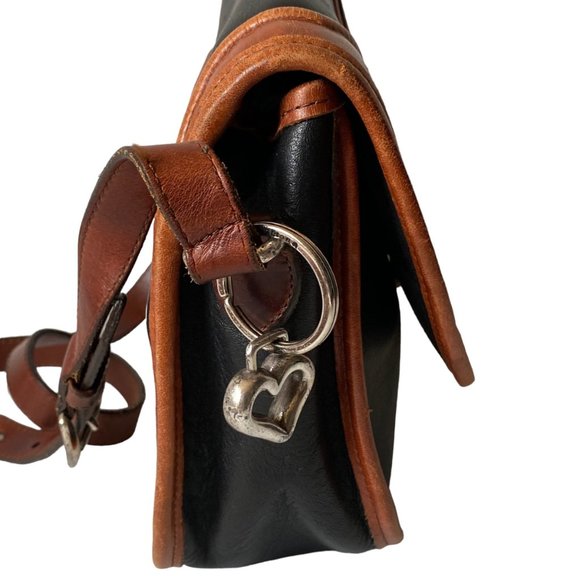 Brighton purse brown black crossbody purse heart charm - Picture 8 of 12